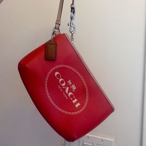 Red coach wristlet
